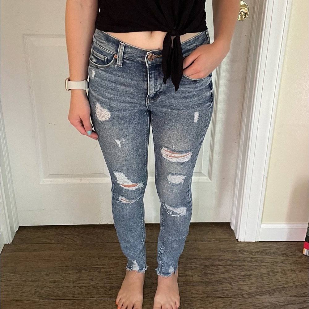 Mudd FLX Stretch Mid Rise Vintage Skinny Jeans